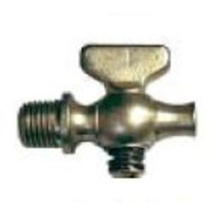 Conbraco 4108001 Air Cock 41 Tee Handle Hexagonal Shoulder Satin Brass Spring Bottom 3/8