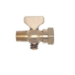 Conbraco 4149001 Air Cock 41 Tee Handle Male and Female Hexagonal Shoulder Satin Brass Spring Bottom 1/8