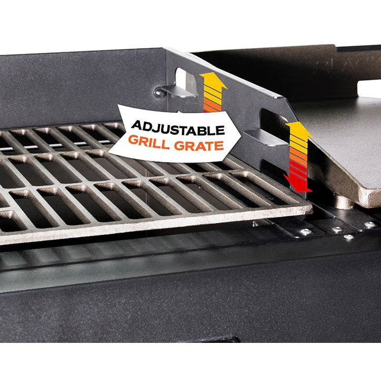 Blackstone 1819 Grill Propane/Charcoal Griddle and Charcoal Grill Combo Black