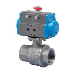 Bonomi 8P0134-11/2 Ball Valve 1-1/2 Inch Stainless Steel NPT Full Port Spring Return Pneumatic Actuator