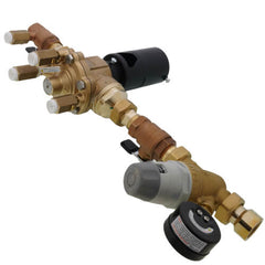 Caleffi 574151A Autofill Assembly Combo with Backflow Preventer Gauge 3/4 Inch FNPT x MNPT Union Brass