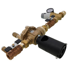 Caleffi 574151A Autofill Assembly Combo with Backflow Preventer Gauge 3/4 Inch FNPT x MNPT Union Brass