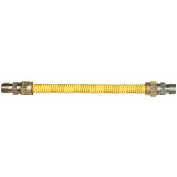 Dormont 30C-3141-24 Flexible Connector Supr-Safe 30C Gas 1/2 x 3/4 x 24 Inch Stainless Steel MIP Yellow