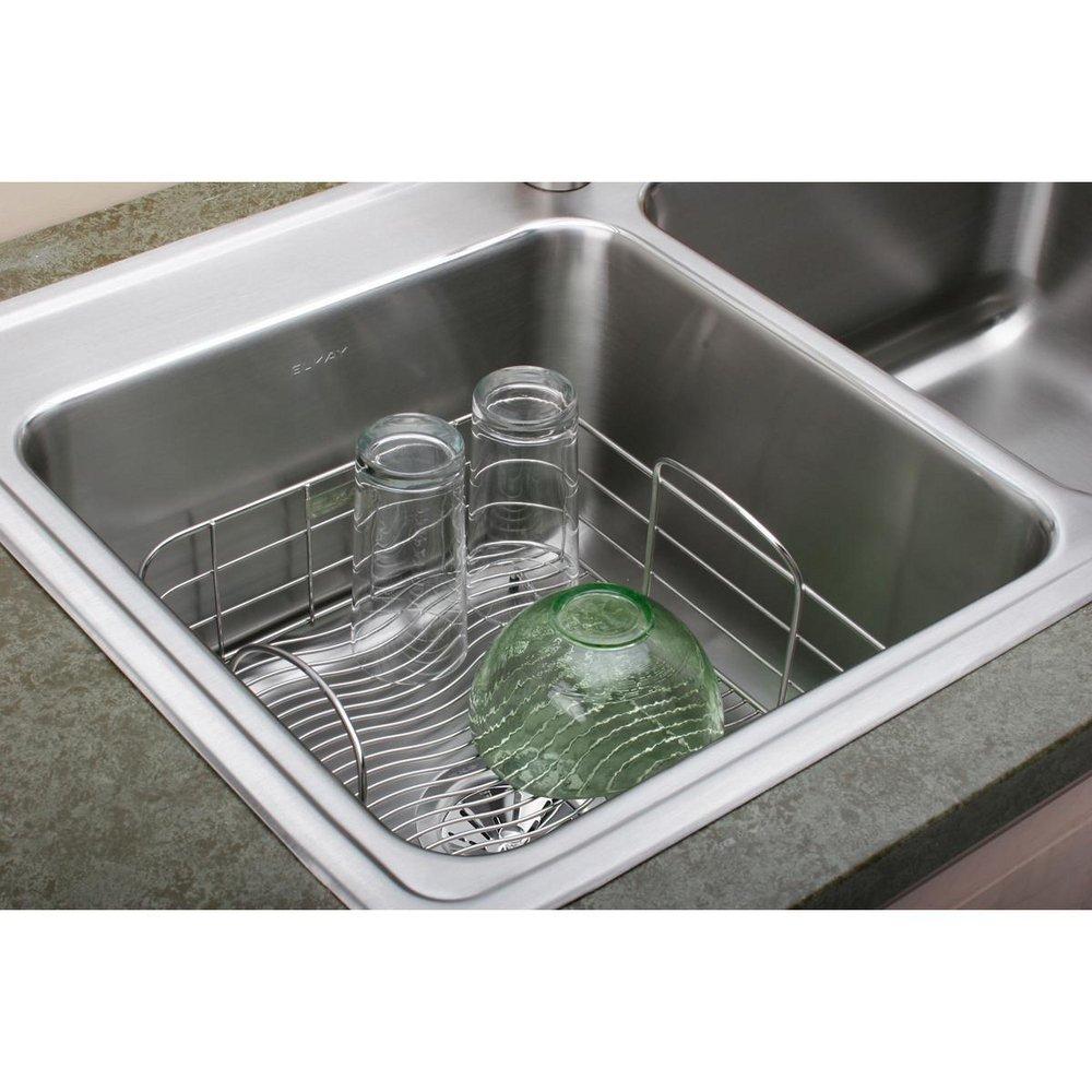 Elkay LKWRB1316SS Rinse Basket in Polished Stainless Steel 12-1/2 x 15 x 7