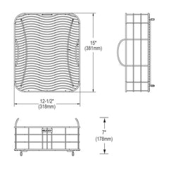 Elkay LKWRB1316SS Rinse Basket in Polished Stainless Steel 12-1/2 x 15 x 7