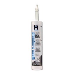 Hercules 25-686 Plumbers Caulk Silicone Clear 10 Ounce for Tubs/Showers/Sinks/Vanities