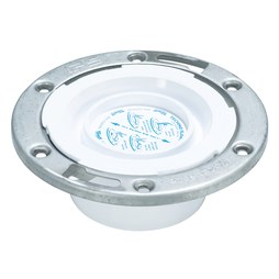 IPS 4830ASTF Closet Flange PVC with Knockout Adjustable Stainless Steel Ring 3x4 Inch