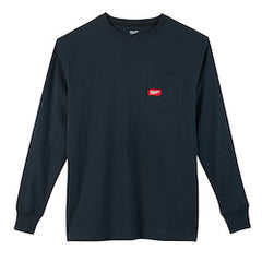 Milwaukee 602BL-M Heavy Duty Pocket T-Shirt - Long Sleeve - Blue M