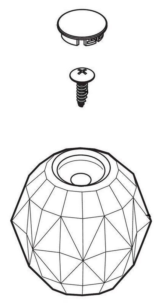 Moen 100695 Acrylic Handle Kit in Unfinished