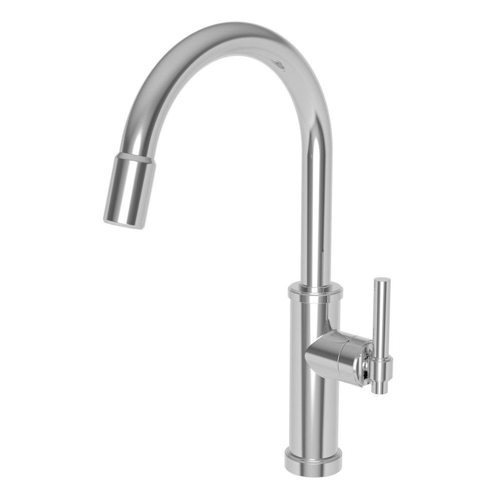 Newport Brass 3180-5113/26 Seager Single Handle Pull Down Kitchen Faucet in Polished Chrome