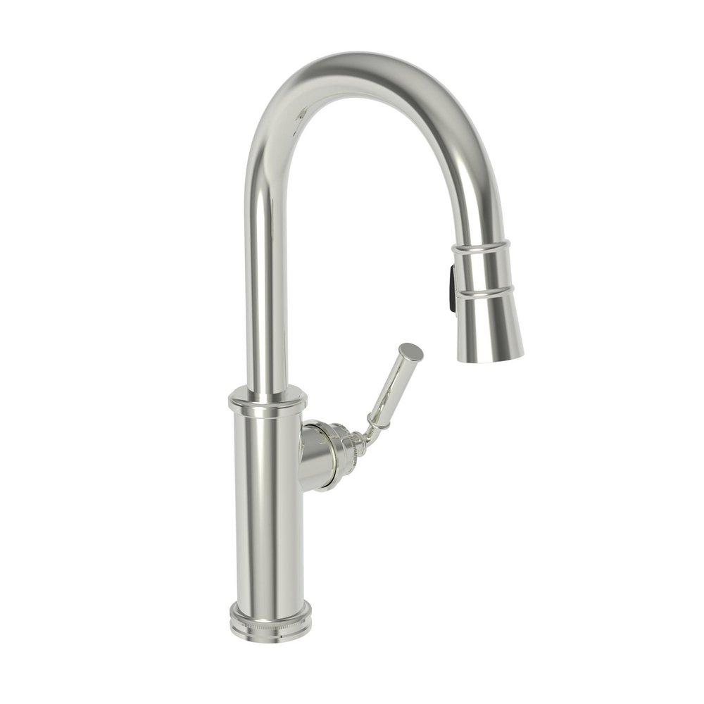 Newport Brass 2940-5103/15 Taft Single Handle Pull Down Kitchen Faucet in Polished Nickel - Natural