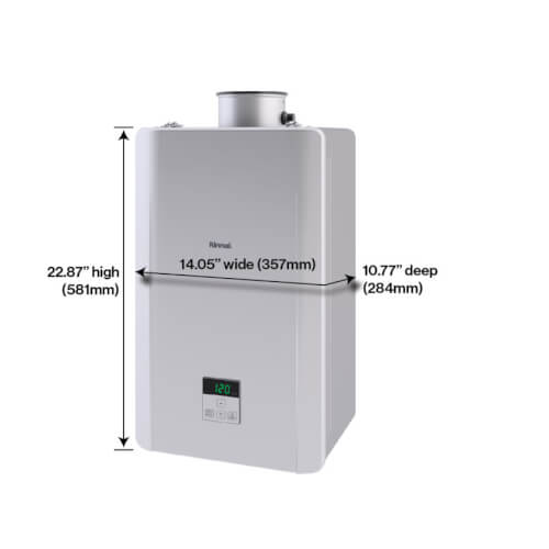 Rinnai RE160IP RE Model Series 160 MBH Indoor Non-Condensing Propane Gas Tankless Water Heater