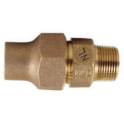 AY McDonald 74753-114 Adapter Lead Free Brass 1-1/4 Inch Copper FlarexMale