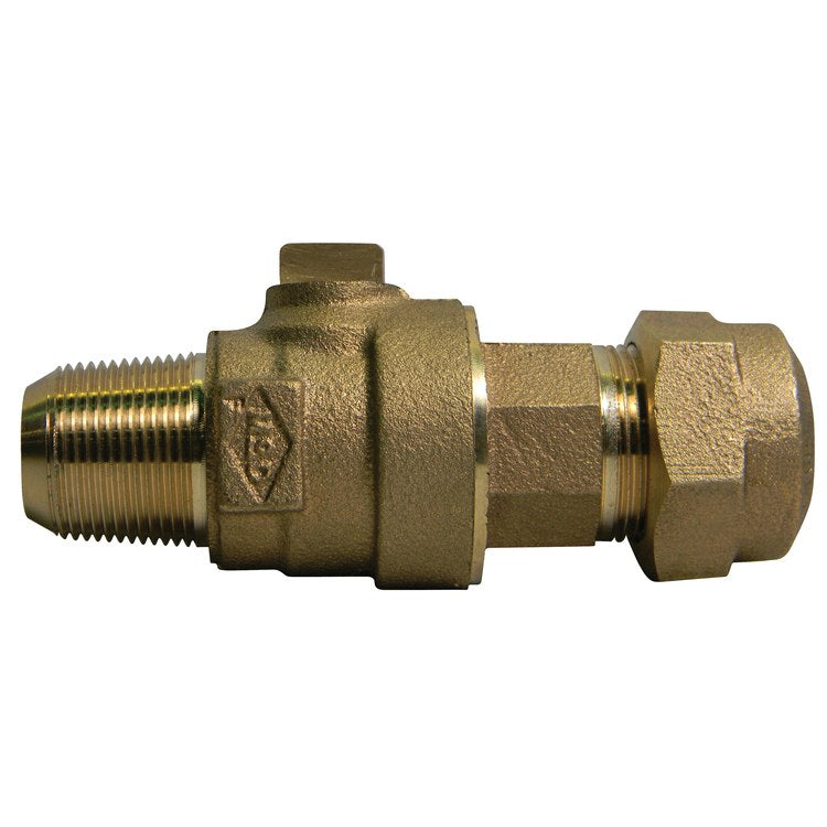 AY McDonald 74701BQ-2 Corporation Stop 2 Inch Lead Free Brass CC x CTS Q 5182-167