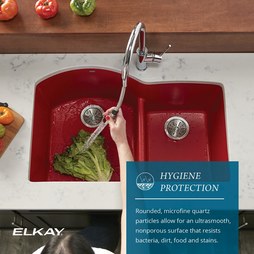 Elkay ELXRUP3620RT0 Kitchen Sink Quartz Luxe 35-7/8 x 19 x 9 Single Bowl Perfect Drain