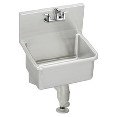 Elkay ESSB2520C Service Sink 25 x 19.5 Inch Single Bowl with Sink Package High Splash Back 2 Hole