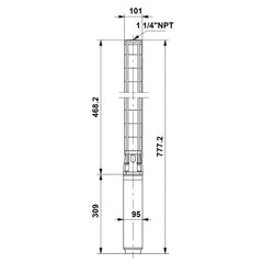 Grundfos 91595155 Submersible Pump 10S10-15 1HP 230V 1 Phase 60HZ