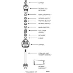 Honeywell 14003296-002/U Valve Kit Repack for V5011A/B V5013B/C Water or Steam Service