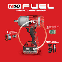 Milwaukee 2767-22 M18 FUEL 1/2 High Torque Impact Wrench with Friction Ring Kit