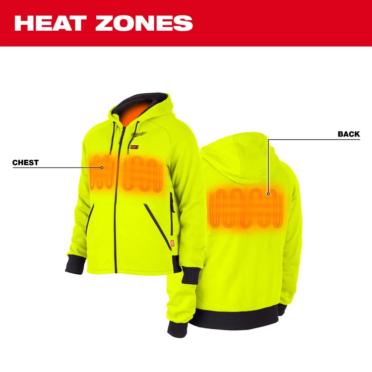 Milwaukee Tool 306HV-203X Heated Hoodie M12 High Visibility 3XL