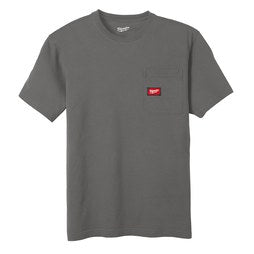 Milwaukee Tool 605G-XL T-Shirt Gridiron Pocket Short Sleeve Gray XL