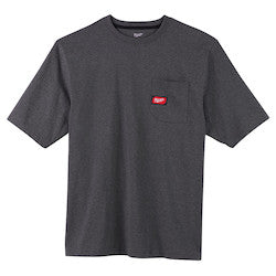 Milwaukee 601G-L Heavy Duty Pocket T-Shirt - Short Sleeve - Gray L