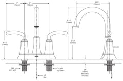 Moen S6510 Lavatory Faucet 2-Handle Chrome Complete Kit