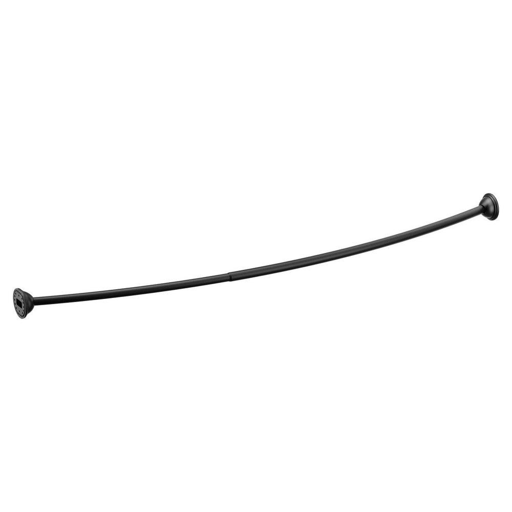 Moen CSR2160BL Belfield™ 72 In. Wall Mount Curved Shower Rod in Matte Black