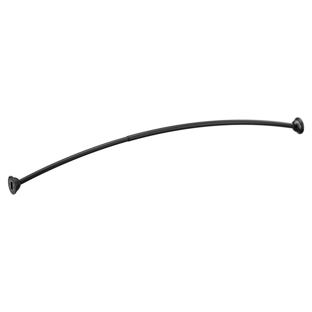 Moen CSR2160BL Belfield™ 72 In. Wall Mount Curved Shower Rod in Matte Black