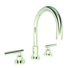 Newport Brass 990L/15 East Linear Two Handle Widespread Bathroom Sink Faucet in Polished Nickel - Natural