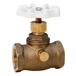 Nibco 76-12 Stop and Waste Valve Straight Inline Shut-Off 1/2 Inch Lead Free Bronze FIP x FIP EPDM Seal