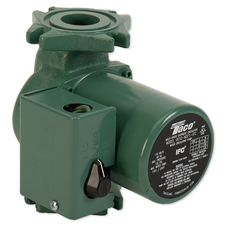 Taco 0010-MSF-IFC Circulator Pump 00 3 Speed Cast Iron Flange Integral Flow Check 1/20 Horsepower