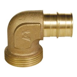 Uponor Q4153213 Adapter Elbow 1-1/4 Inch Brass R32 x ProPEX