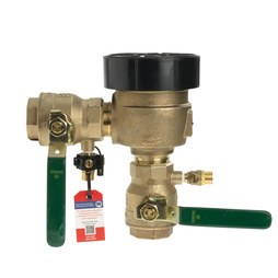 Watts Regulator 11/2LF800M4-QT-FZ Vacuum Breaker Pressure with Quarter Turn Lead Free Bronze 1-1/2 Inch for Irrigation & Industrial Process Water Systems