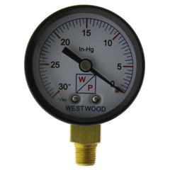 Westwood S100-500 Vacuum Gauge 0 to 30IN-Hg 1/8 Inch Lower