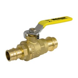 Webstone H-80333W Ball Valve Lead Free Brass 3/4 Inch Press x PEX F1960 with Adjustable Packing Gland