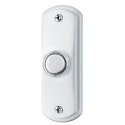 Broan-NuTone PB53LWH Lighted Rectangular Pushbutton 120 VAC (1-1/4 in Width x 3-1/2 in Height)