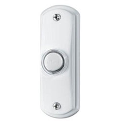 Broan-NuTone PB53LWH Lighted Rectangular Pushbutton 120 VAC (1-1/4 in Width x 3-1/2 in Height)