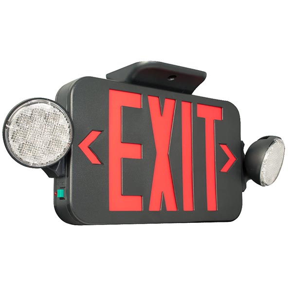 COOPER LIGHTING SOLUTIONS Hubbell Lighting CCRB Compass Universal Face Combination Exit/Emergency Light 120/277 VAC