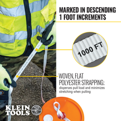 Klein Tools 50131 Conduit Measuring Pull Tape 1800-Pound x 1300-Foot