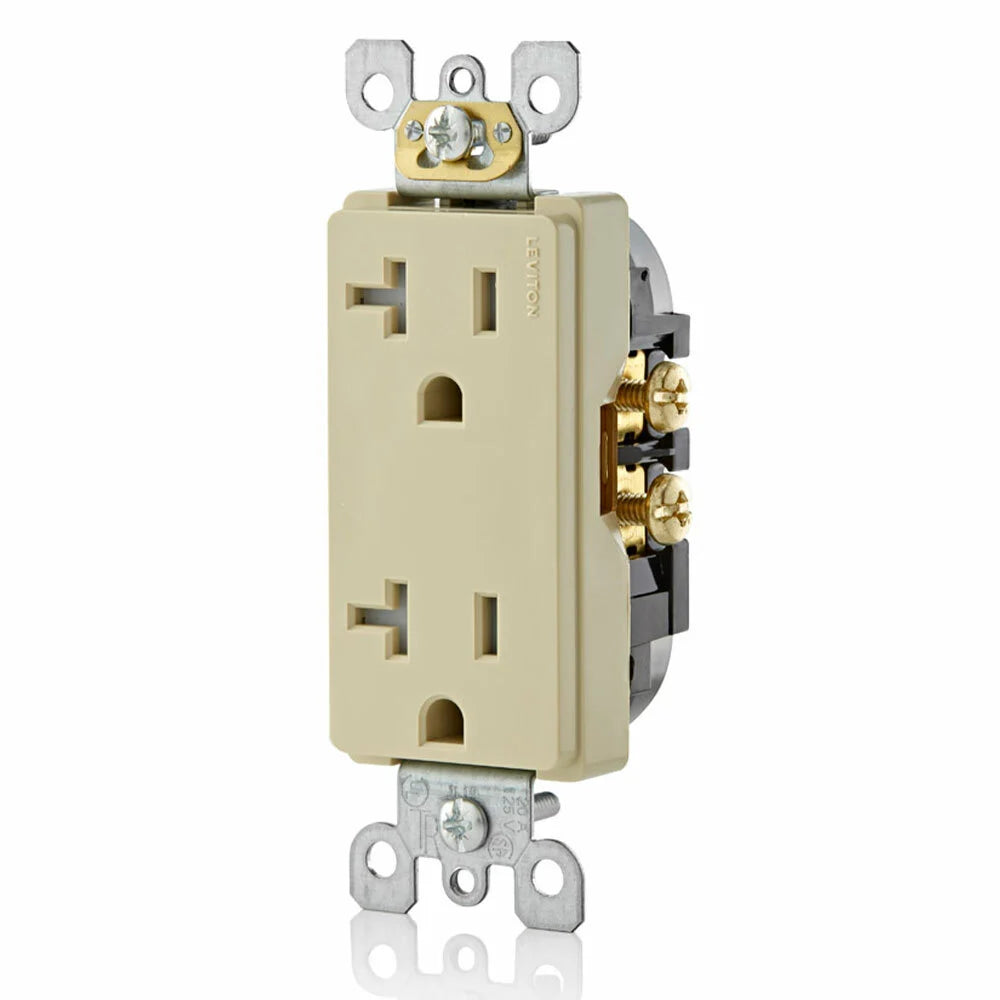 Leviton T5825-I Tamper-Resistant Duplex Receptacle 20 Amp 125 Volt NEMA 5-20R