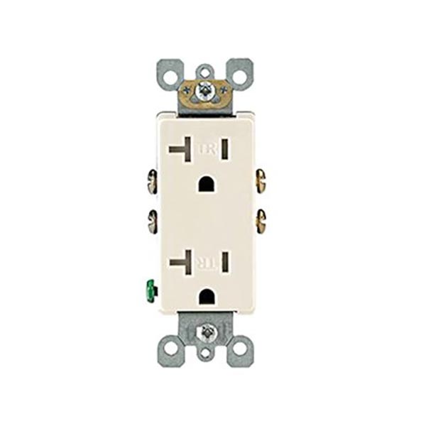 Leviton T5825-I Tamper-Resistant Duplex Receptacle 20 Amp 125 Volt NEMA 5-20R