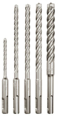 Milwaukee 48207498 5-Piece Carbide Tipped SDS-Plus Rotary Hammer-Drill Bit Kit