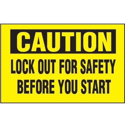 Panduit PVS0204C171Y SIGN,CAUTION LOCK..,BL/YL,PK5