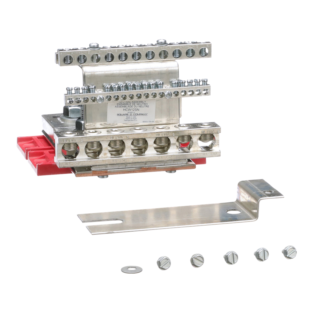 Square D HCW12SN 3/0 AWG to 600 MCM Panelboard Solid Neutral Lug