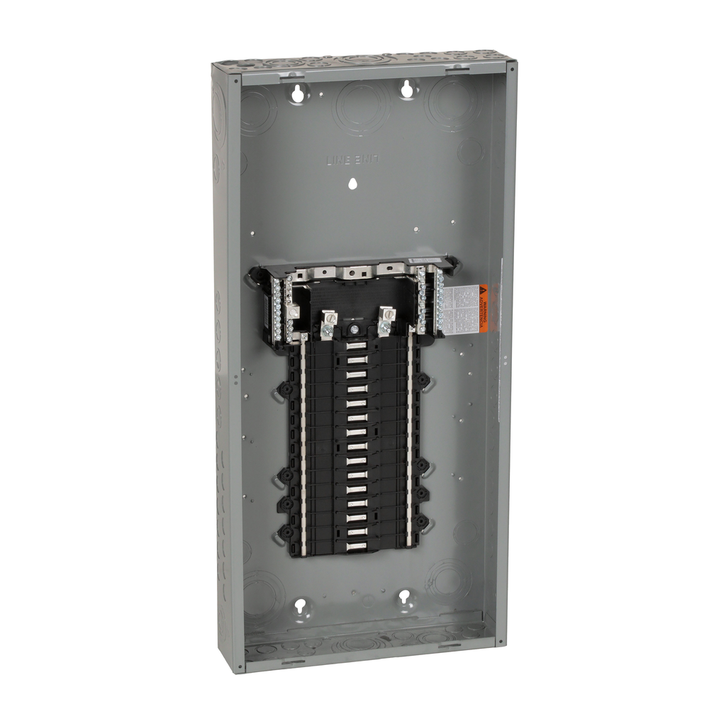 Square D QO130L125PG Load Center, QO, 1 Phase, 30 Spaces, 34 Circuits, 125A Convertible Main Lugs