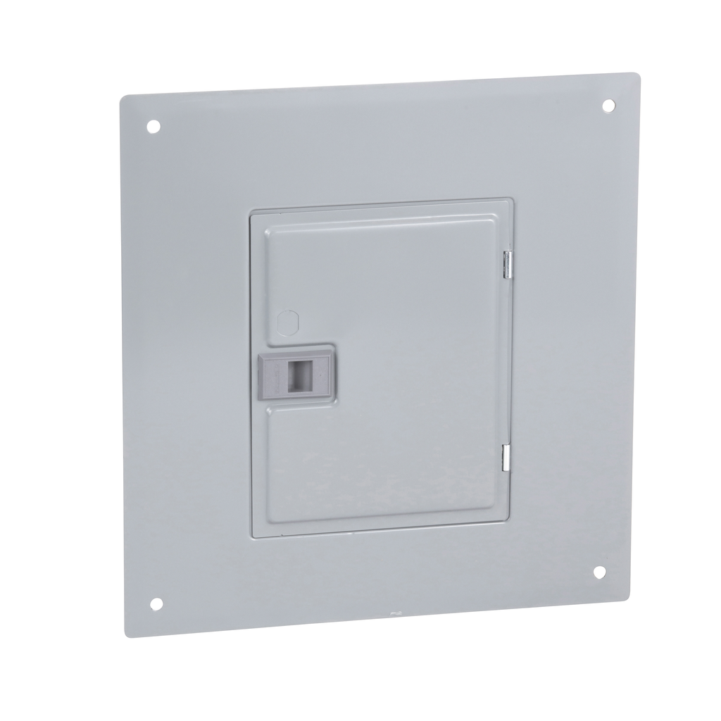 Square D QOC12UF Load Center Cover, 12 Circuits, Flush-Mount, NEMA-1, Gray