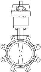 Schneider Electric VFU-6200-E25-L-14 Butterfly Valve Actuator Assembly 24 V AC/DC