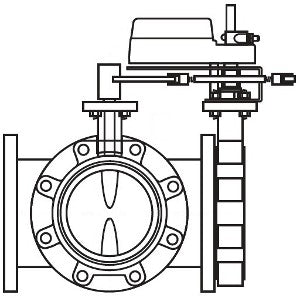 Schneider Electric VFFS-630C-E25-L-13 butterfly valve assembly with actuator