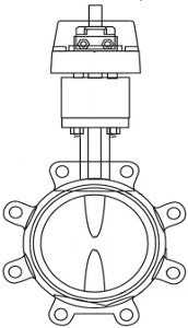 Schneider Electric VFFS-6200-E25-L-13 valve actuator assembly 2 way butterfly valve